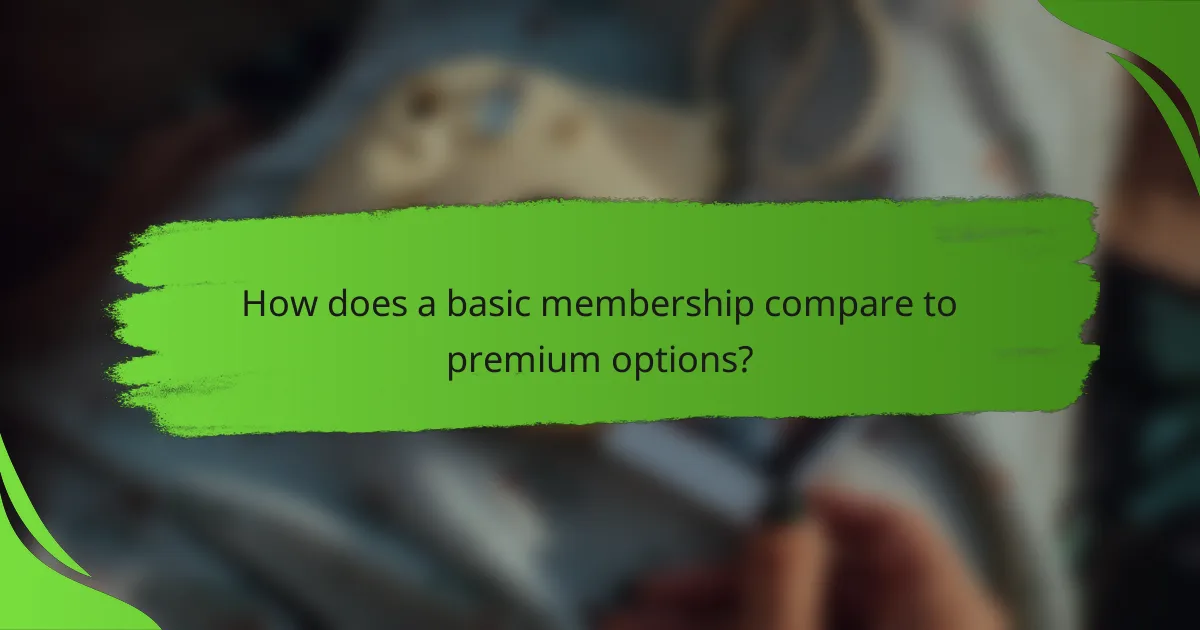 How does a basic membership compare to premium options?