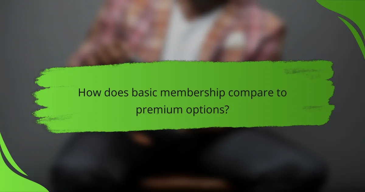 How does basic membership compare to premium options?
