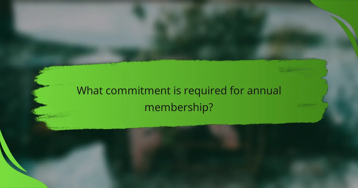 What commitment is required for annual membership?